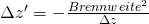 Rendered by QuickLaTeX.com \Delta z' = -\frac {Brennweite^2}{\Delta z}