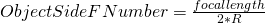 Object Side FNumber = \frac{focal length}{2*R}