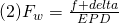 (2) F_{w} = \frac {f + delta }{EPD}