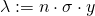 Rendered by QuickLaTeX.com \lambda := n \cdot \sigma \cdot y