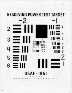 Usaf 1951 Tri Bar Resolution Chart