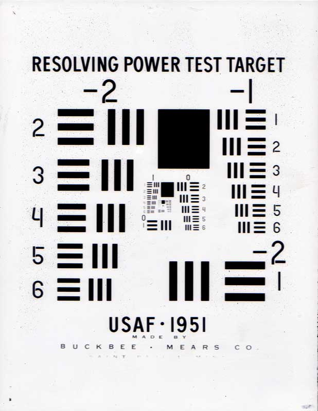 Usaf 1951 Test Chart